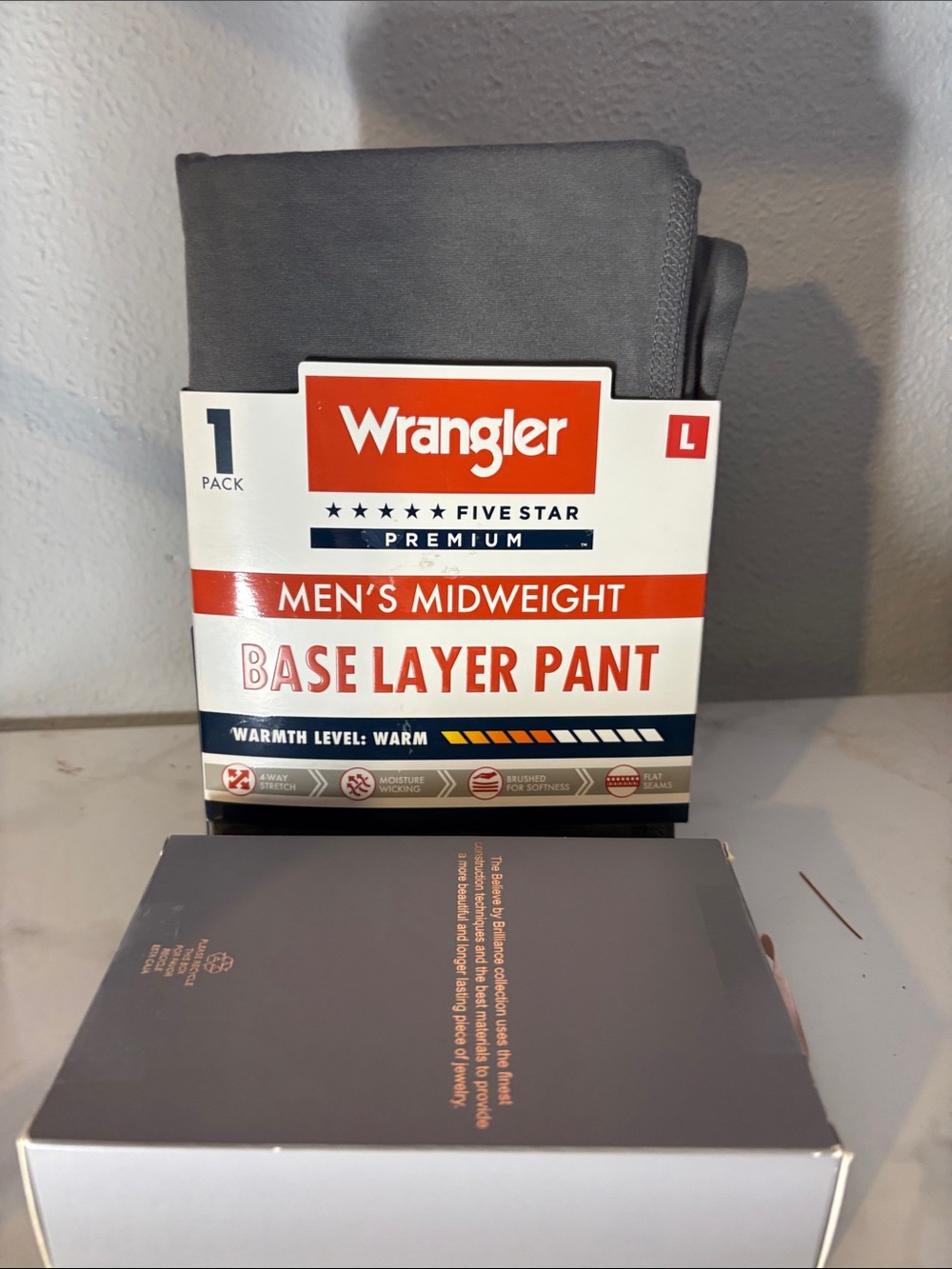 Wrangler Men's Midweight Base Layer Pant - Gray
